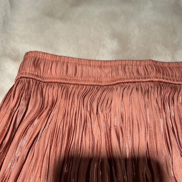 ZARA Pleated Metallic Skirt - Picture 4 of 6